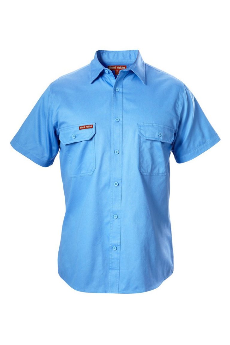 hard yakka blue shirt