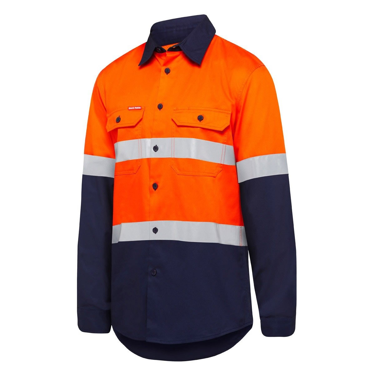 Hard Yakka Hi Vis Long Sleeve Taped Shirt Lightweight Workin Gear